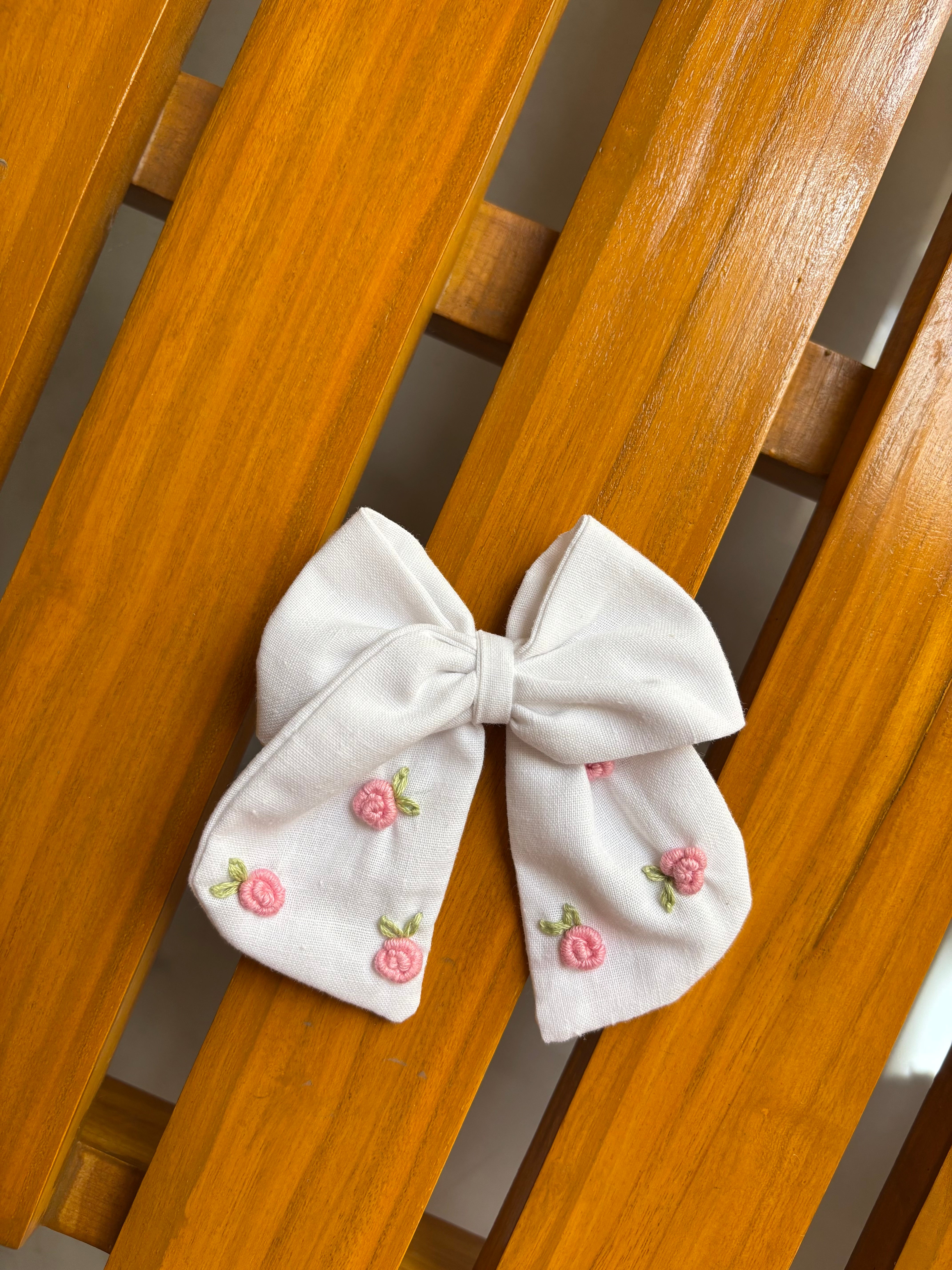 Pink Rose Bow