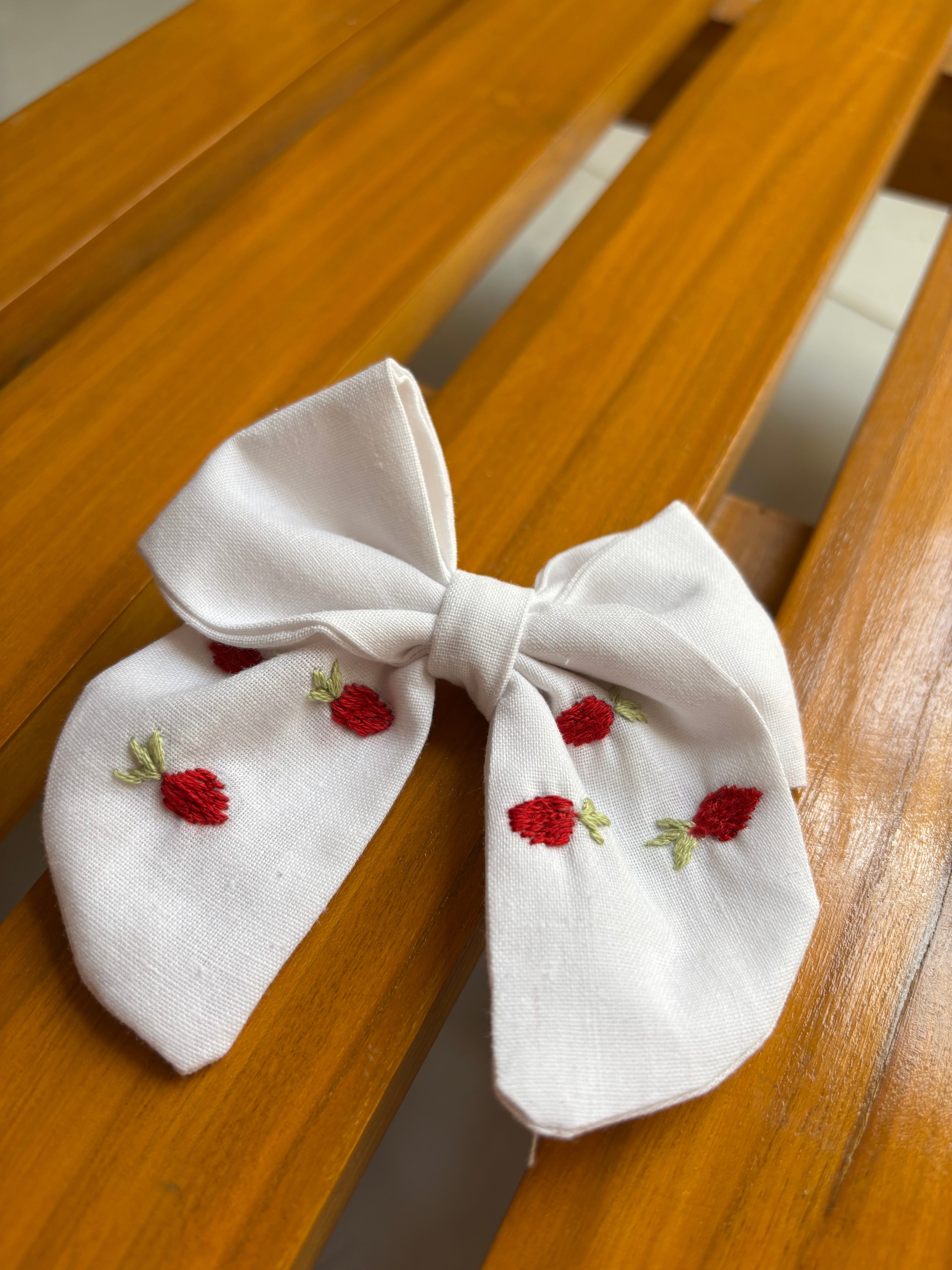 Strawberry Hair Bow