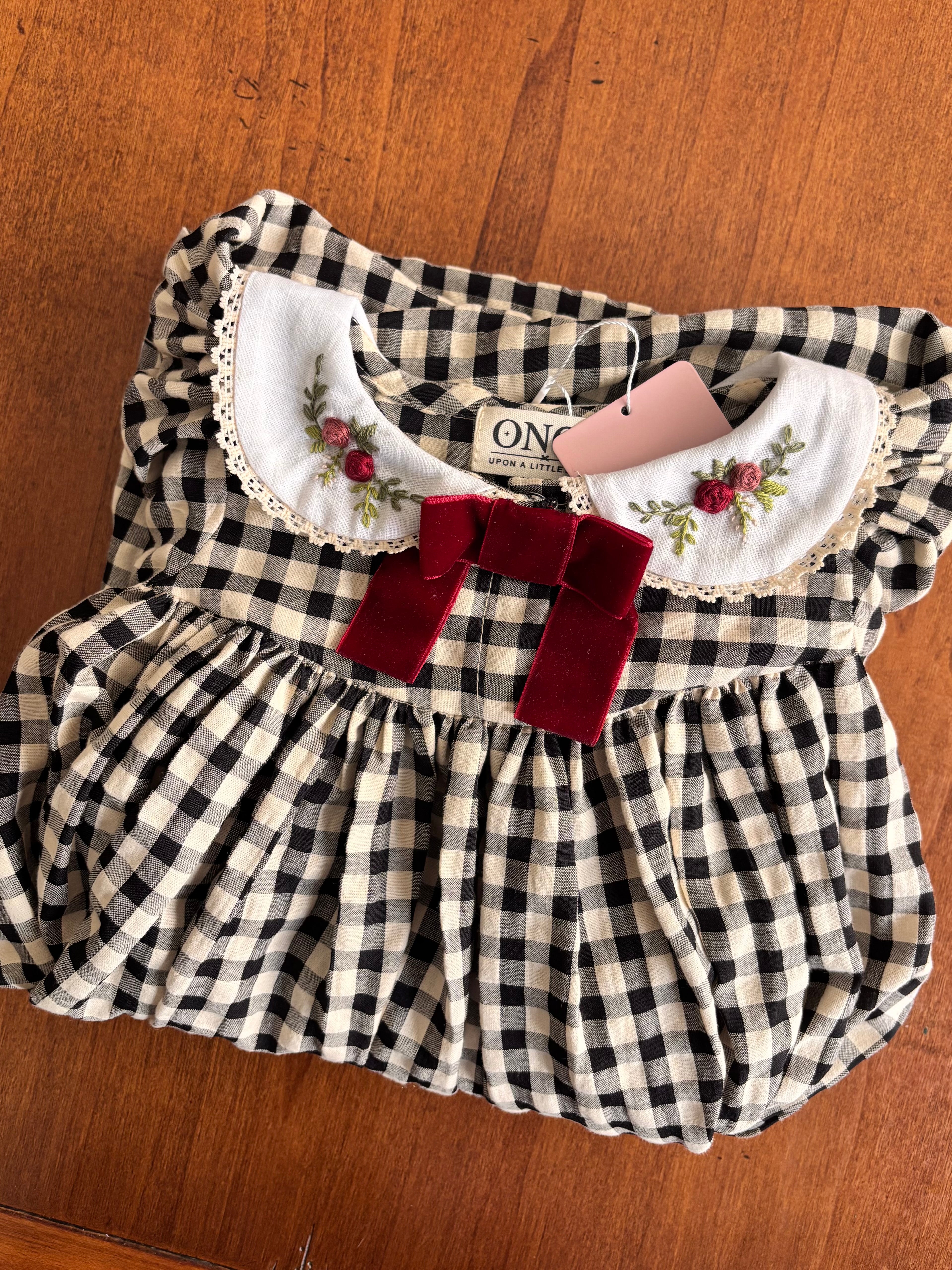 Checkered wool dress