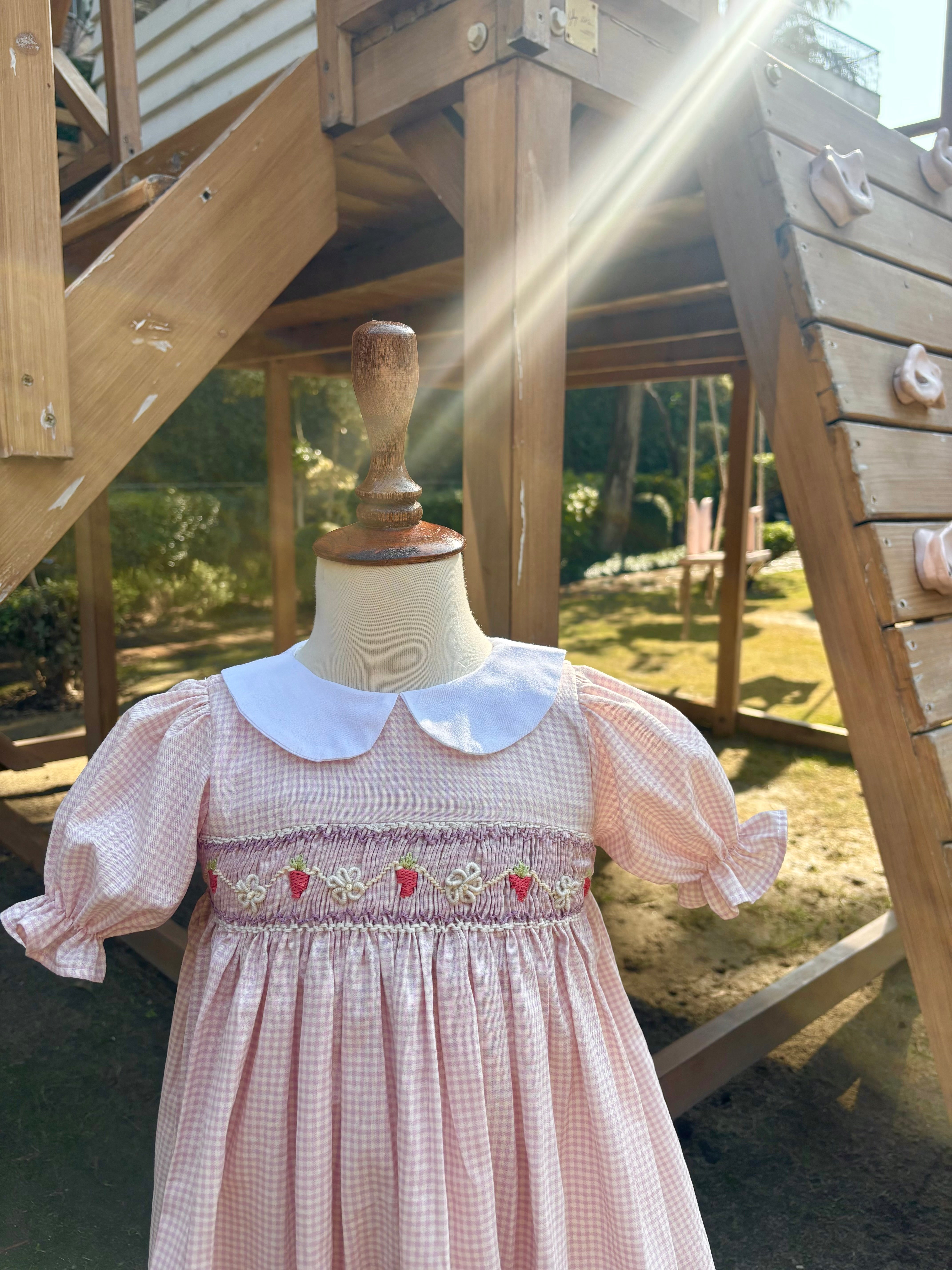 Summer Berry Smocked Dress
