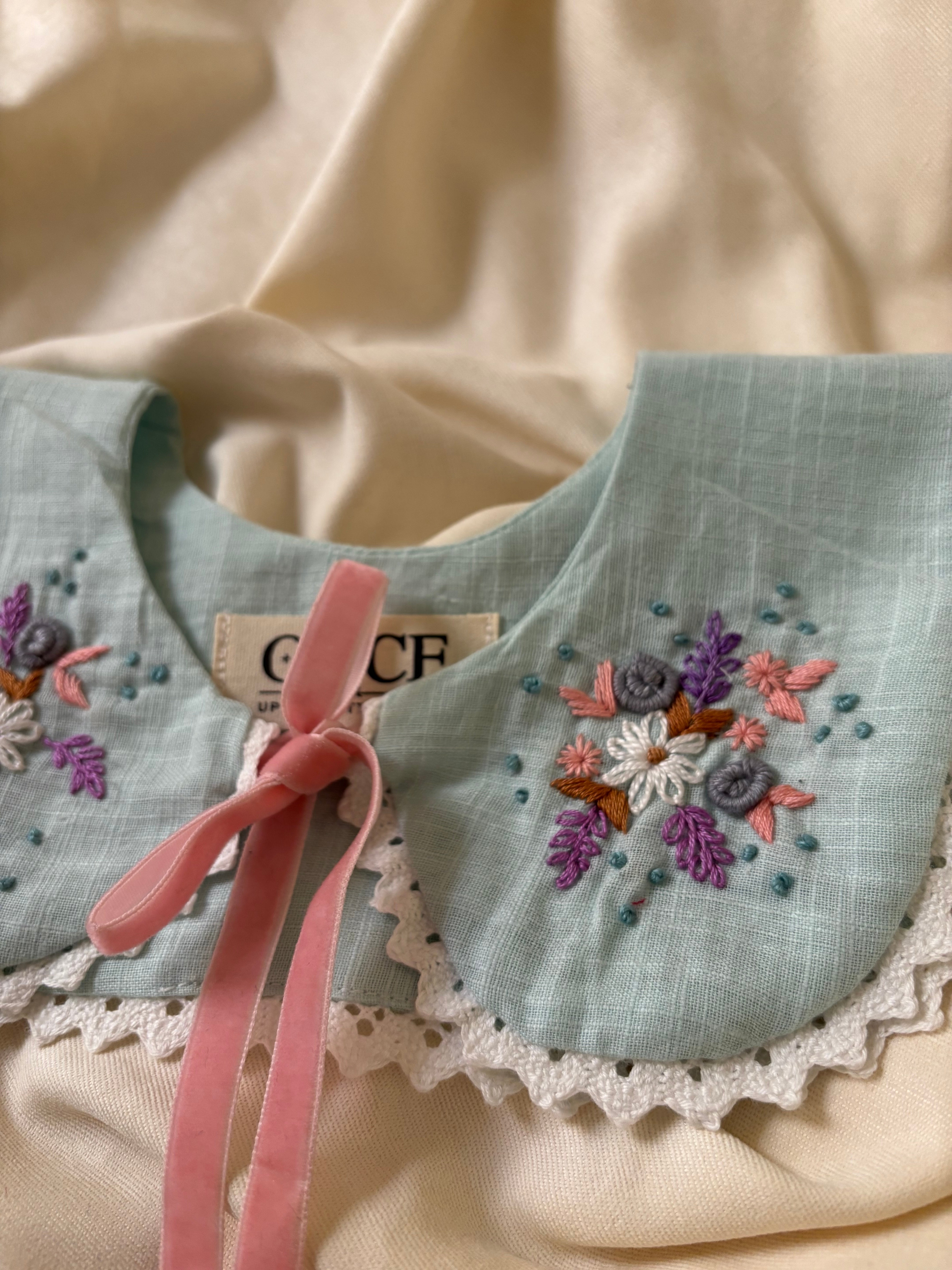 Whimsical Embroidered Collar