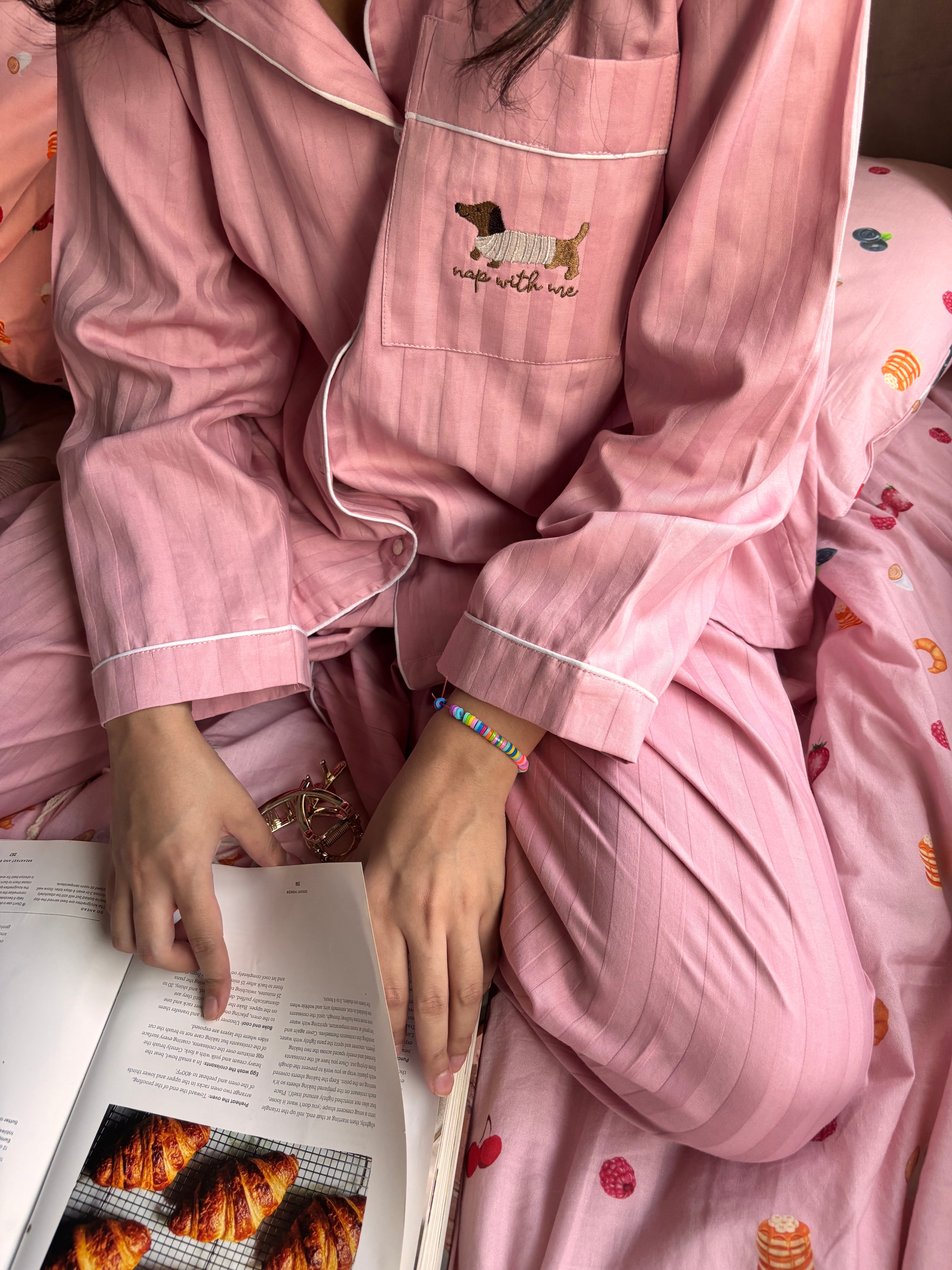 Dachshund Embroidered PJs