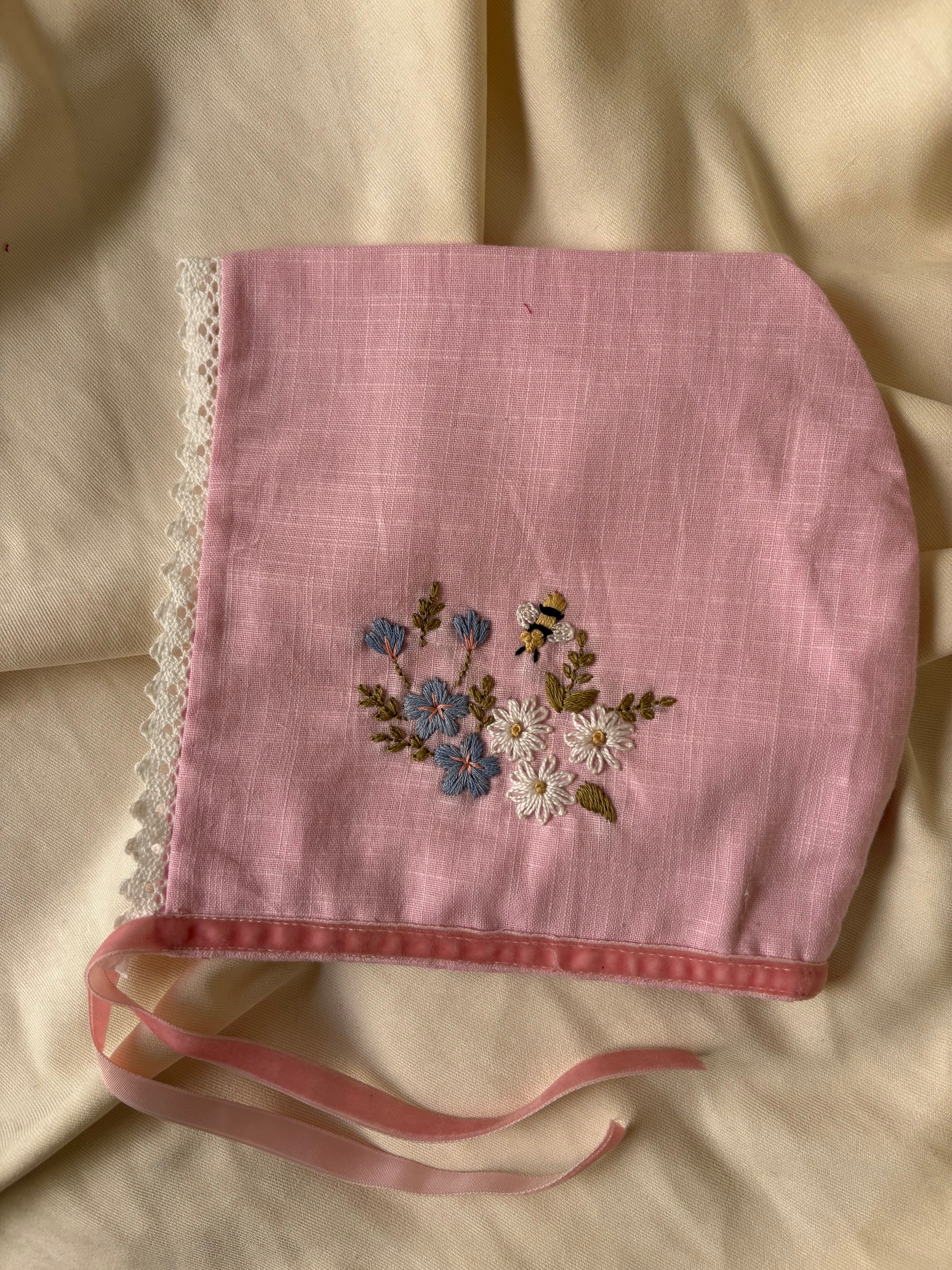 Pink Lace Bonnet