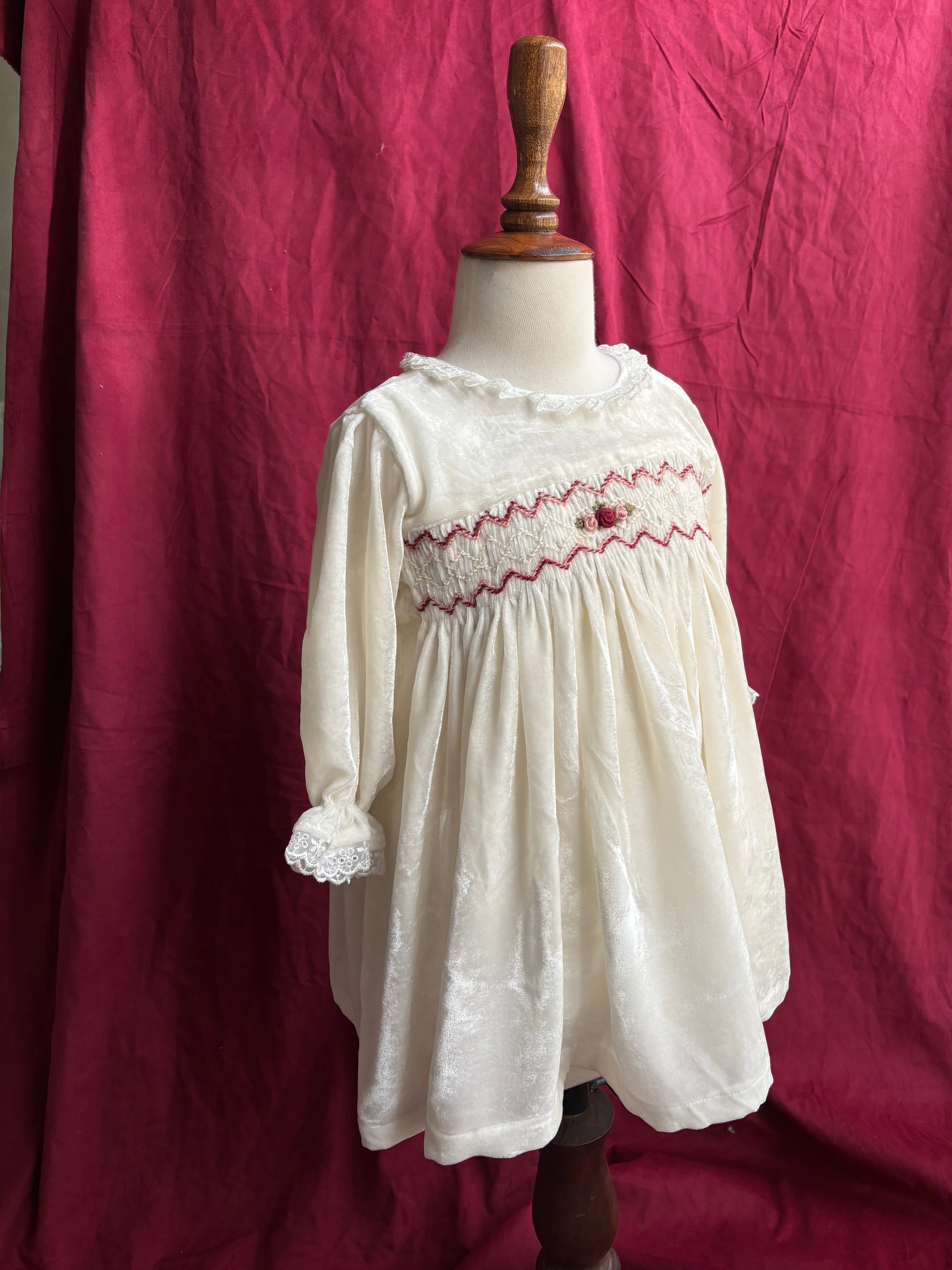 Ivory Smocked Dress