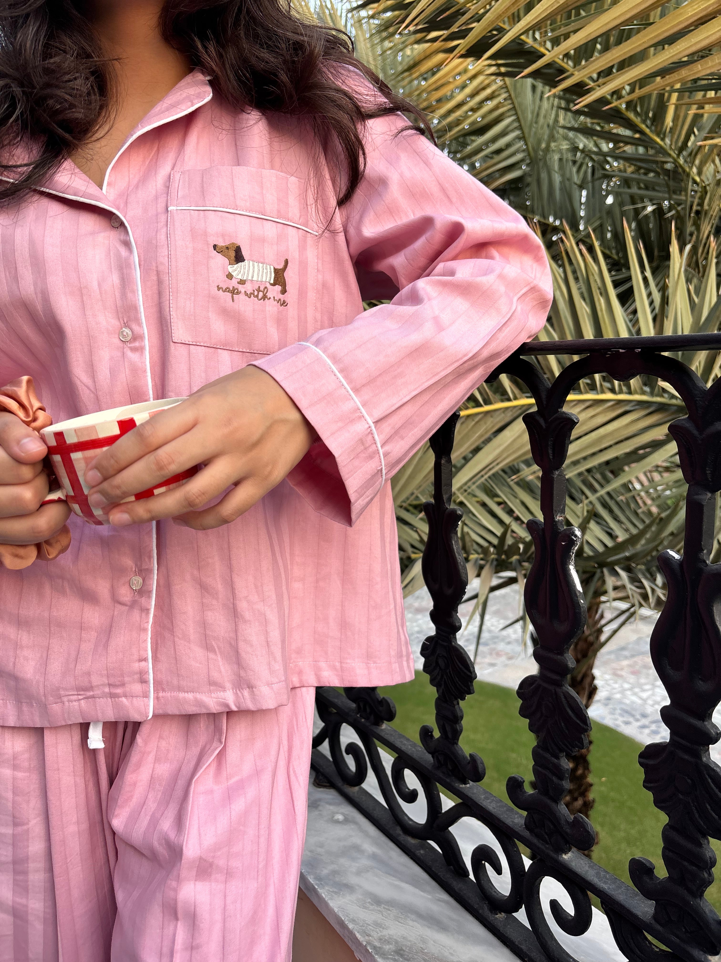 Dachshund Embroidered PJs