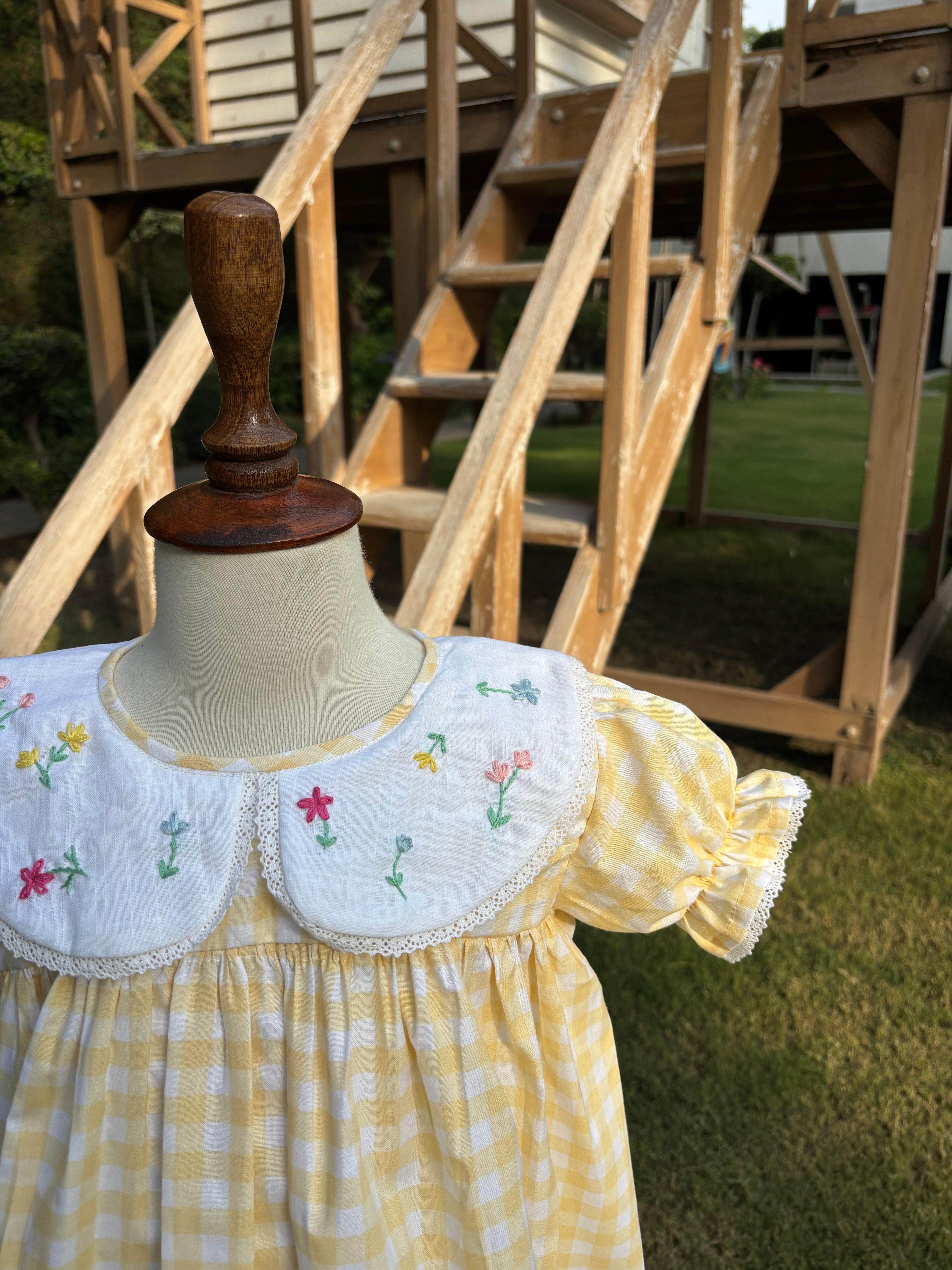 Yellow Gingham Dress 🍋