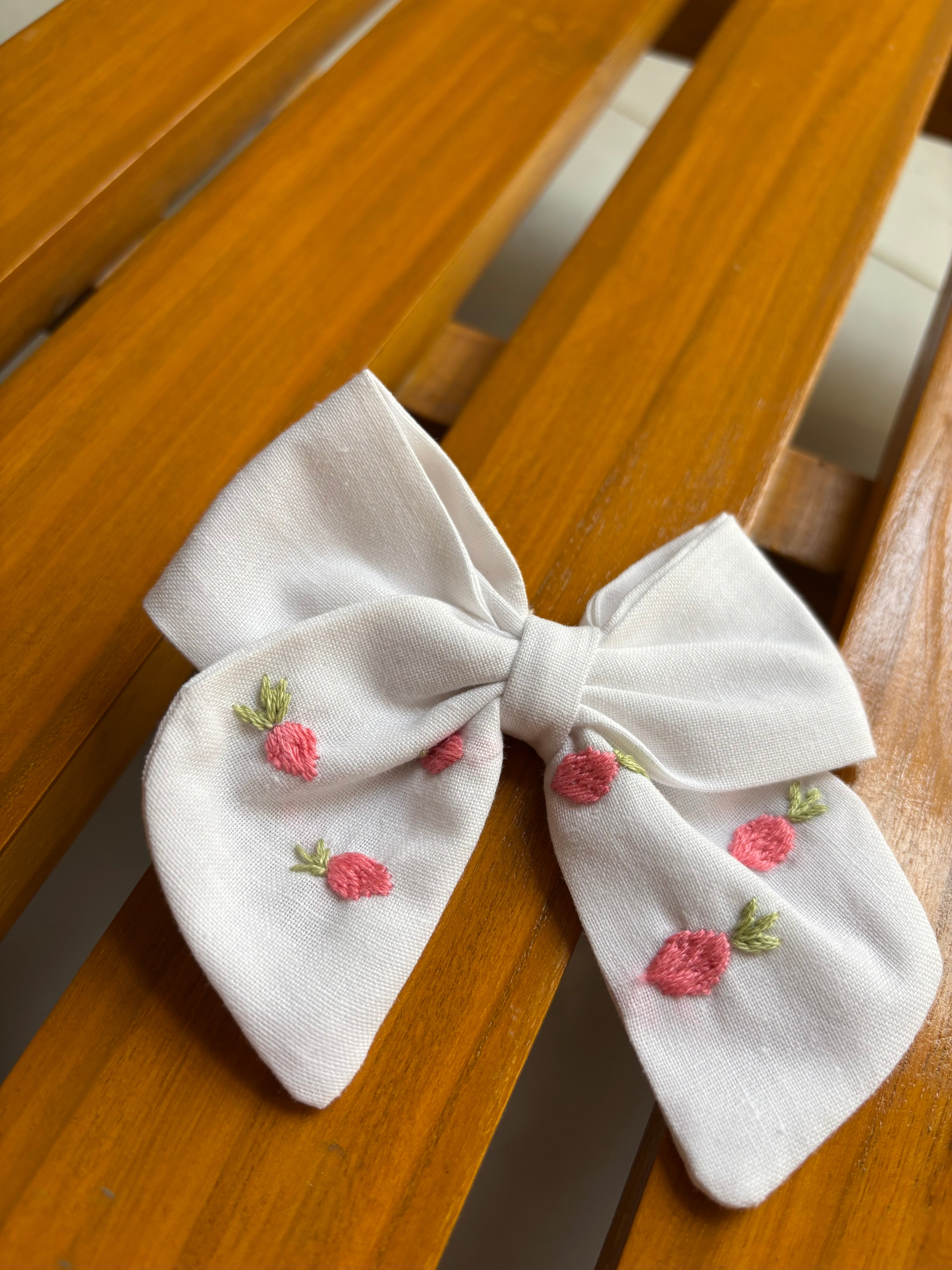 Pink Strawberry Bow