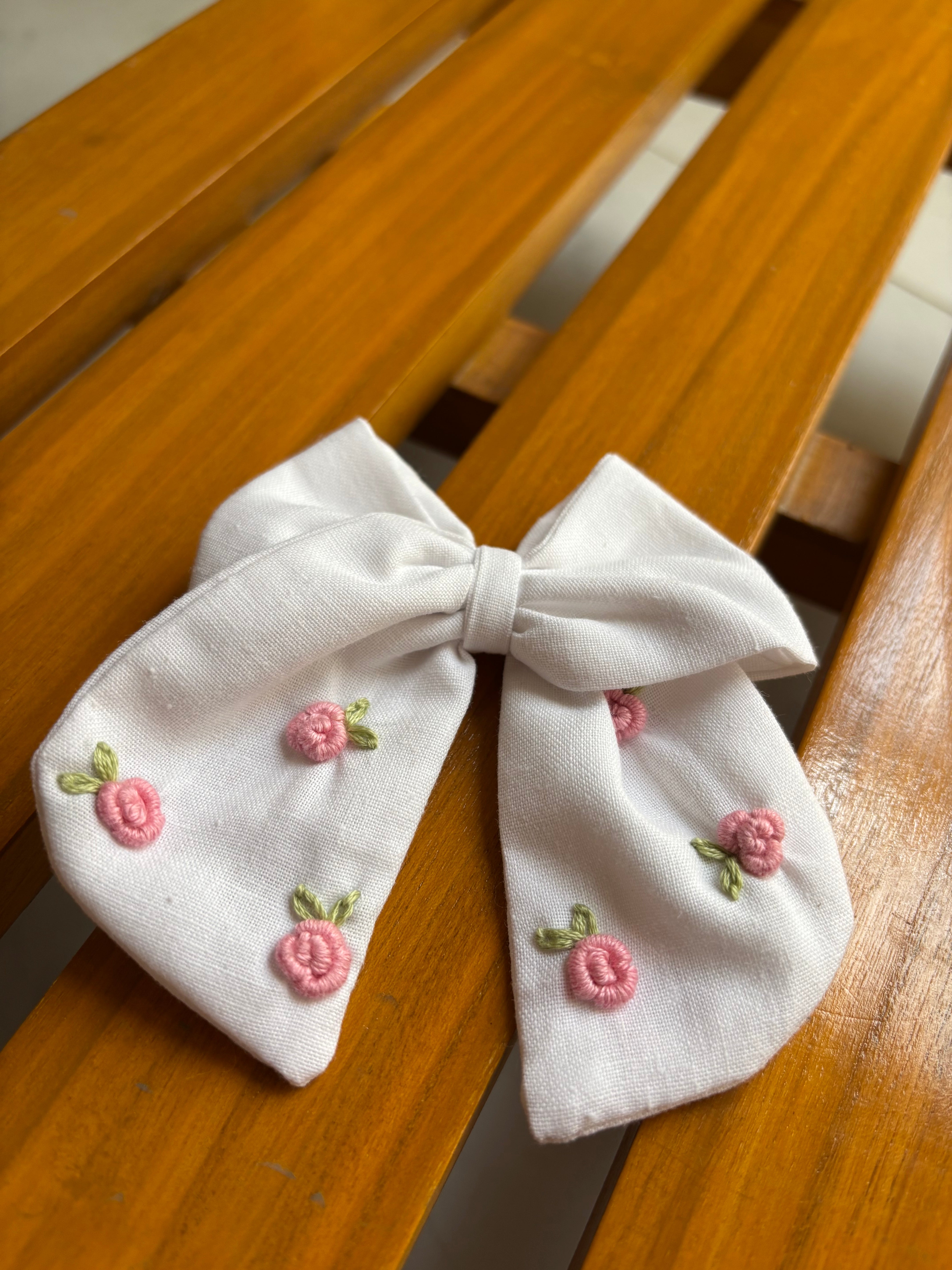 Pink Rose Bow
