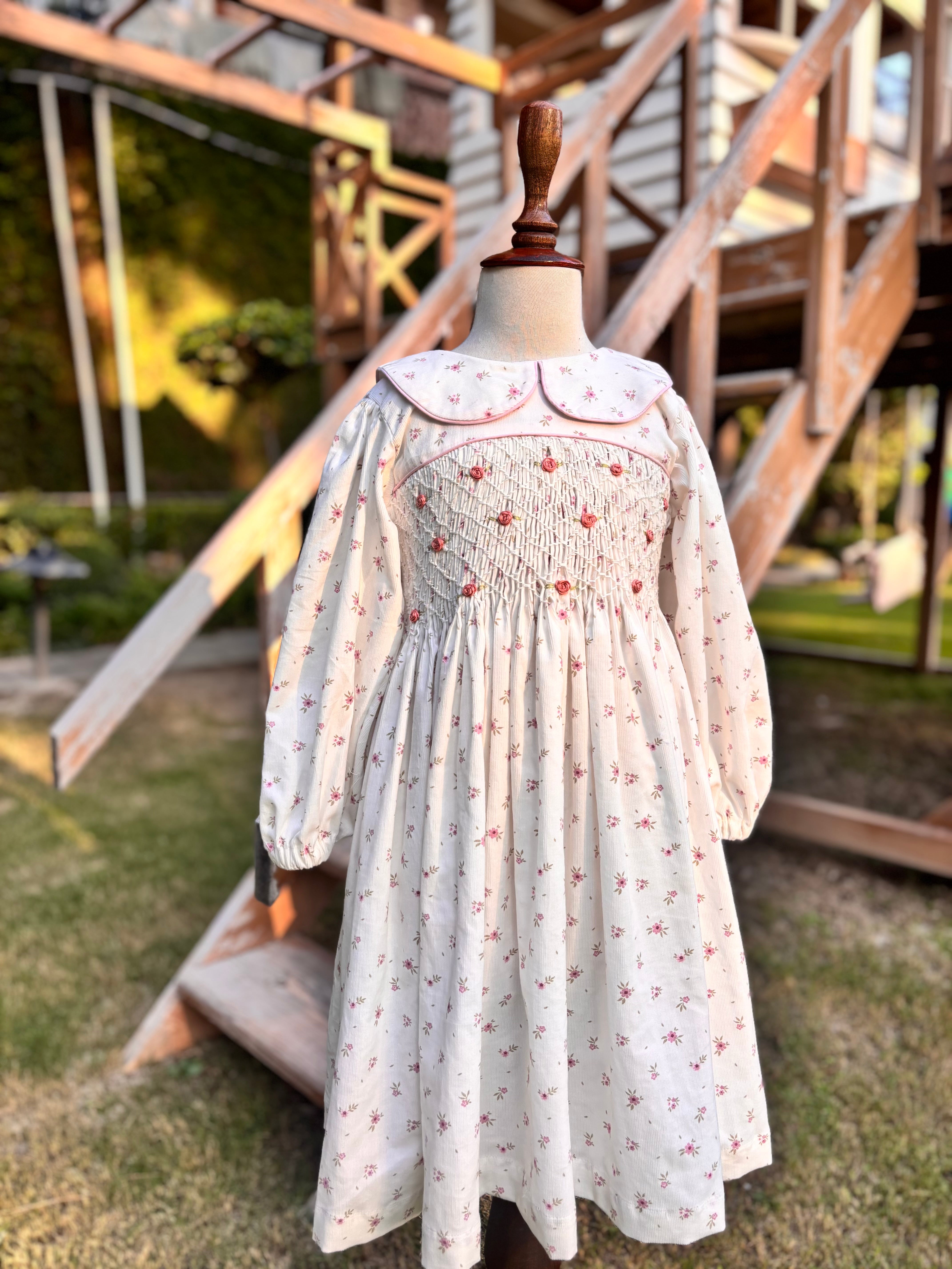 Corduroy Smocked Dress